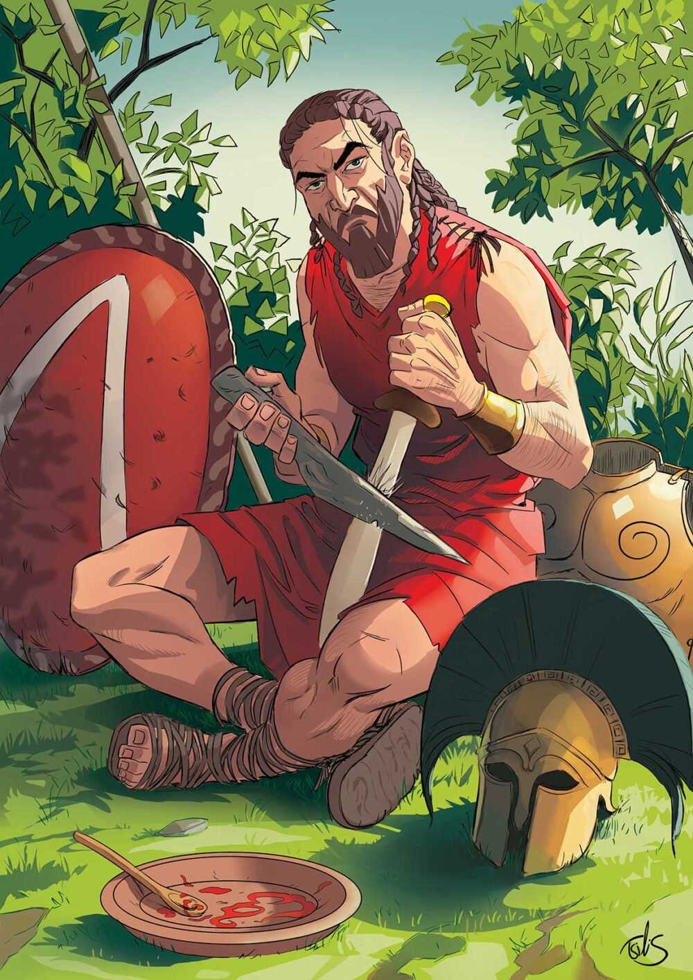 Tsilis illustration history spartan