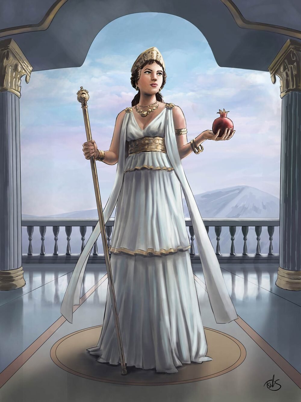 tsilis mythology illustration hera